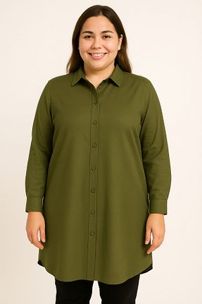 پیراهن حجاب خاکی زنانه رگولار CTK Tekstil - کد 936215667