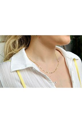 گردنبند استیل ( فولاد ) زرد زنانه استیل (فولاد) shop - کد 935327049