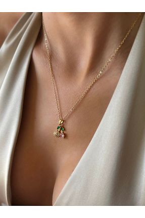 گردنبند استیل ( فولاد ) قرمز زنانه استیل ضد زنگ İNN JEWELLERY - کد 935363928