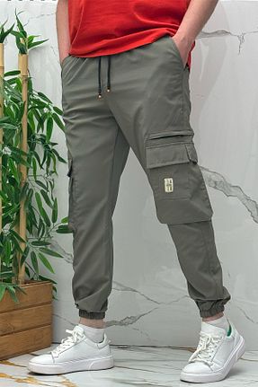 شلوار مشکی مردانه پنبه - پلی استر - الاستین WAFRA - کد 935358177