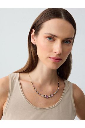 گردنبند جواهر صورتی زنانه فلزی Jimmy Key - کد 935351432