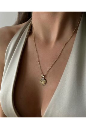 گردنبند استیل ( فولاد ) قرمز زنانه استیل ضد زنگ İNN JEWELLERY - کد 935369053