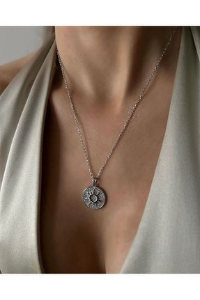 گردنبند استیل ( فولاد ) آبی زنانه استیل ضد زنگ İNN JEWELLERY - کد 935368993