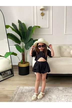 ست بالاتنه و پائین تنه مشکی بچه گانه پنبه ای Tinypeople - کد 936921908