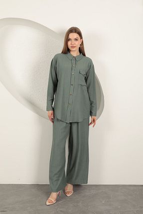 ست بالاتنه و پائین تنه خاکی زنانه بافت Remon - کد 935458806
