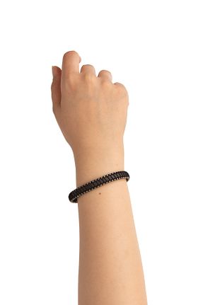 دستبند جواهر قهوه ای زنانه چرم Pegia - کد 935459637