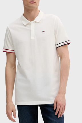 پولوشرت سفید مردانه %100 پنبه Tommy Jeans - کد 935466253