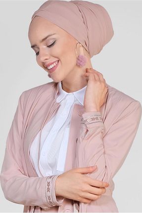 مانتو بلند حجاب صورتی زنانه Alvina - کد 867524637