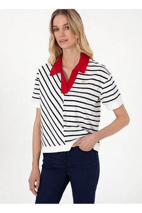 تیشرت سرمه ای زنانه یقه پولو U.S. Polo Assn. - کد 935473839