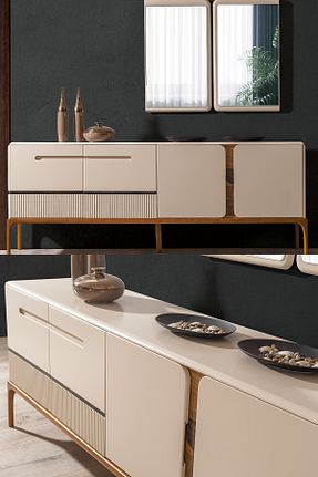 کنسول بژ MDF Eymense - کد 701387545