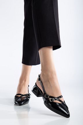 کفش پاشنه بلند کلاسیک مشکی زنانه چرم لاکی nope21shoess - کد 905736516