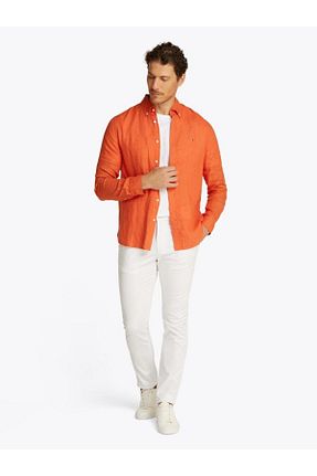 پیراهن نارنجی مردانه رگولار Tommy Hilfiger - کد 935491230