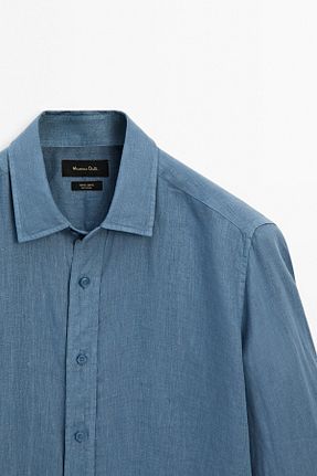 پیراهن آبی مردانه رگولار Massimo Dutti - کد 935512303