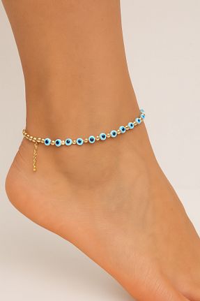 خلخال جواهر آبی زنانه منجق celisia - کد 932556017