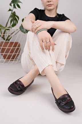 کفش پیاده روی مشکی زنانه چرم مصنوعی Nesil Shoes - کد 936508318