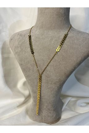 گردنبند استیل ( فولاد ) زرد زنانه Fam&Co Jewelry - کد 935503611
