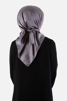 روسری طوسی پلی استر VİOLLA - کد 734465880