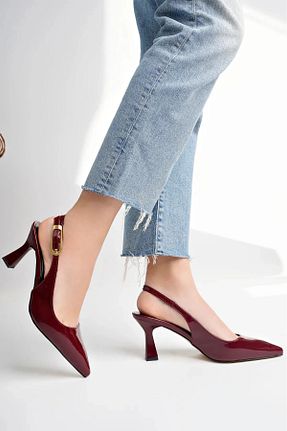 کفش پاشنه بلند کلاسیک زرشکی زنانه چرم لاکی ftclothing - کد 920075648