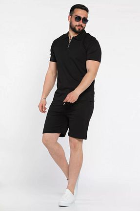 ست بالاتنه و پائین تنه مشکی مردانه بافتنی MİSHAR İTALİA - کد 935547955