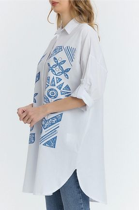 پیراهن سفید زنانه اورسایز SUMEF - کد 903246971