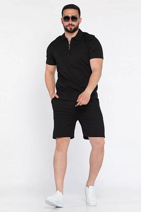 ست بالاتنه و پائین تنه مشکی مردانه بافتنی MİSHAR İTALİA - کد 935547955