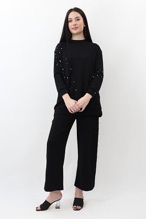 ست بالاتنه و پائین تنه حجاب مشکی زنانه رگولار Armine - کد 935579282