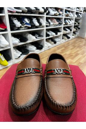 کفش کلاسیک قهوه ای مردانه چرم مصنوعی emin kundura - کد 935609211