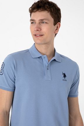 پولوشرت آبی مردانه پنبه ای U.S. Polo Assn. - کد 935585527
