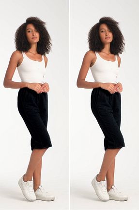 ست بالاتنه و پائین تنه مشکی زنانه بافتنی TUWAN sport - کد 936515033