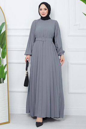 لباس حجاب طوسی زنانه رگولار hafsamina - کد 935580409