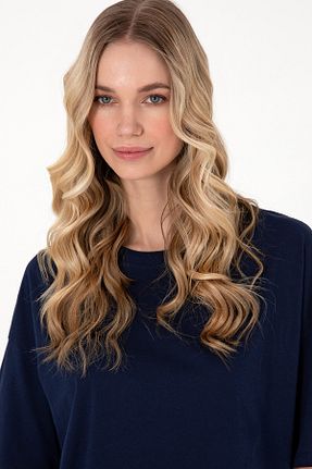 تیشرت سرمه ای زنانه اورسایز U.S. Polo Assn. - کد 932924580