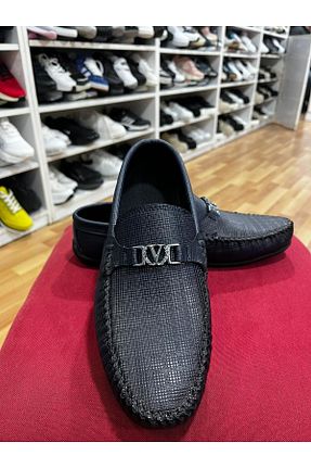کفش کلاسیک سرمه ای مردانه چرم مصنوعی emin kundura - کد 935722880