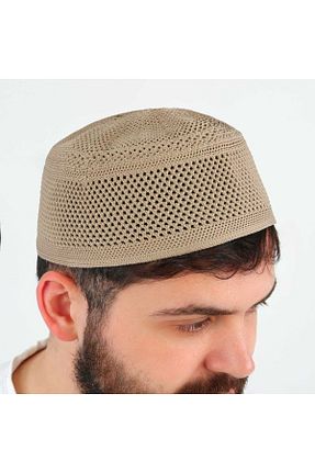 کلاه بژ مردانه پنبه ای İkranur - کد 935635533
