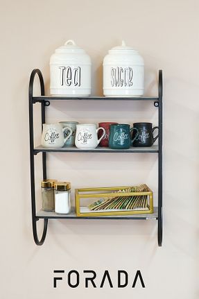 قفسه دیواری مشکی 40 سانتی متر Forada Home & Style - کد 925138120