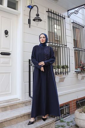 کلاه و ابایا سرمه ای زنانه بافت KADEEM - کد 935795853