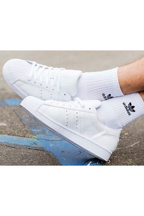 کفش اسنیکر سفید زنانه بند دار adidas - کد 819010562