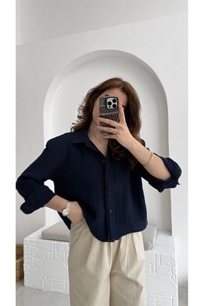 پیراهن سرمه ای زنانه گشاد hancez - کد 935769955