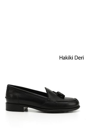 بابت مشکی زنانه چرم خالص GÖNDERİ(R) - کد 800395505