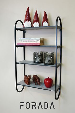 قفسه دیواری مشکی 40 سانتی متر Forada Home & Style - کد 925138124