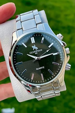 ساعت مچی مشکی مردانه 41-45 میلی متر Clup Polo - کد 858463180