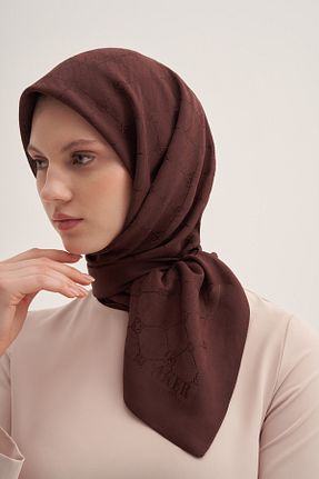 روسری قهوه ای پنبه پلی استر Aker - کد 888166151