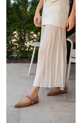 بابت قهوه ای زنانه چرم خالص ECENİN BUTİĞİ - کد 935839930