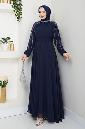 لباس حجاب سرمه ای زنانه اسلیم فیت Pamuk Butik - کد 935947622