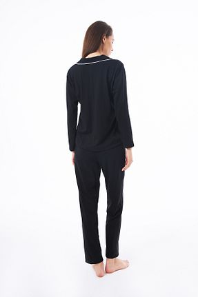 ست لباس راحتی مشکی زنانه ساده Cottonhill - کد 797957008