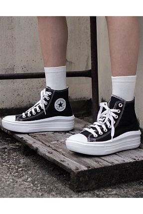کفش اسنیکر مشکی زنانه بند دار Converse - کد 828486714