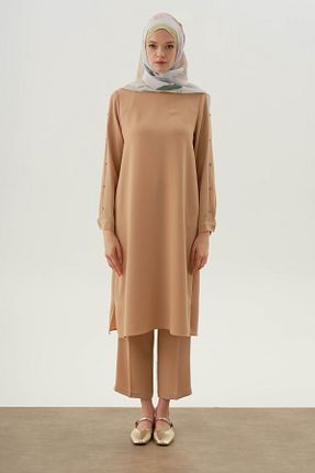 شلوار حجاب بژ زنانه پلی استر Tuğba - کد 935853451