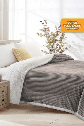 پتو تکنفره سفید مخملی Evlen Home Collection - کد 921586169