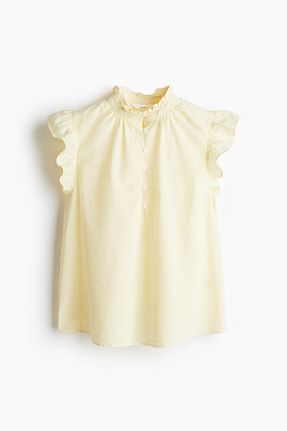 بلوز زرد زنانه رگولار H&M - کد 935856559