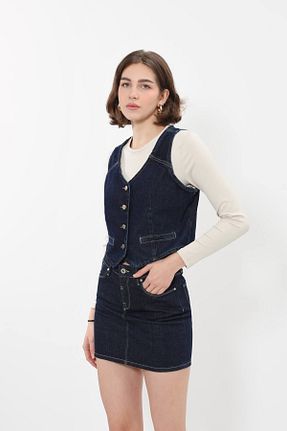 جلیقه سرمه ای زنانه تنگ BANNY JEANS - کد 896054218