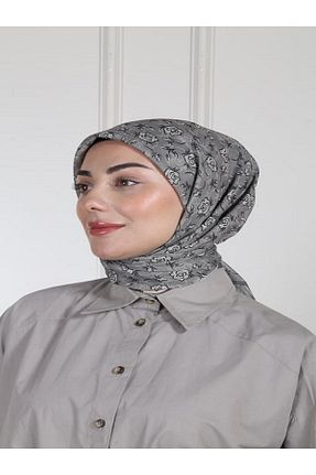 روسری طوسی پنبه ای locella - کد 935953325